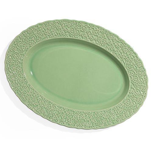 TRAVESSA BOUQUET GARNI GRANDE VERDE SUAVE - COLEÇÃO ERVAS 52 x 38cm