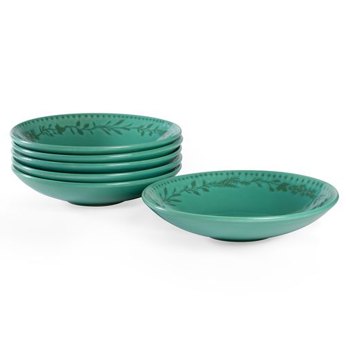 CONJUNTO C/ 6 PRATOS FUNDO COUP RAMALHETE ERVAS Ø 21cm