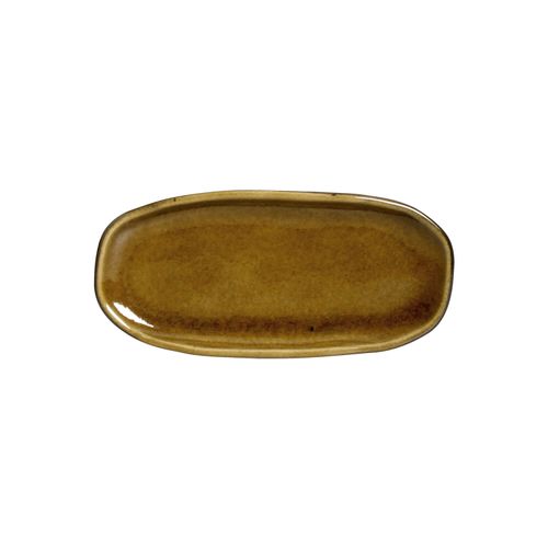 Conjunto com 4 Travessas Oval Rasa Mini Orgânico Âmbar 16,5x8cm