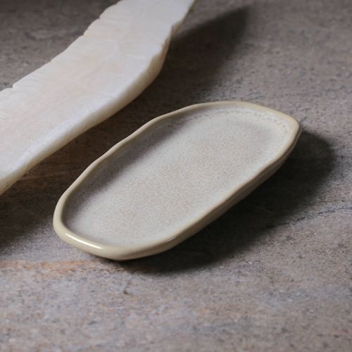 Conjunto com 4 Travessas Oval Rasa Mini Orgânico Latte 16,5x8cm