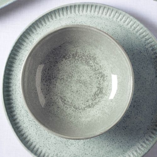 Conjunto com 6 Cumbuca Coup Stoneware Green Granite Ø13,5x5,5cm 360ml