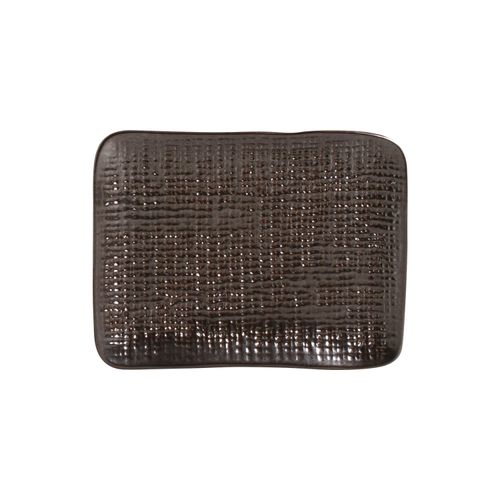 Conjunto com 4 Travessas Retangular Pequena Juta Metallica 18x14cm