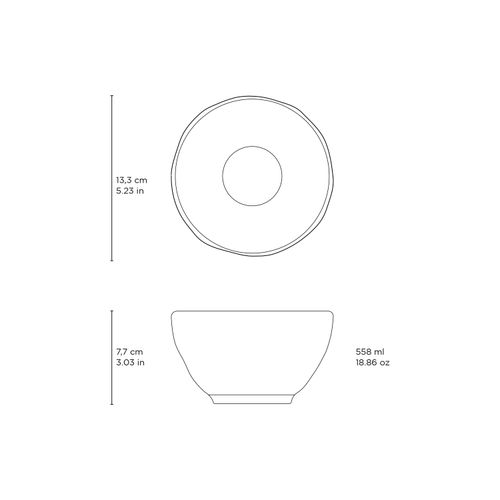 Conjunto com 6 Bowl Orgânico Oceano 558ml