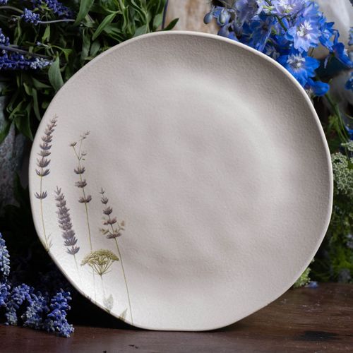 Conjunto com 6 Pratos Raso Orgânico Lavanda Ø26,5cm