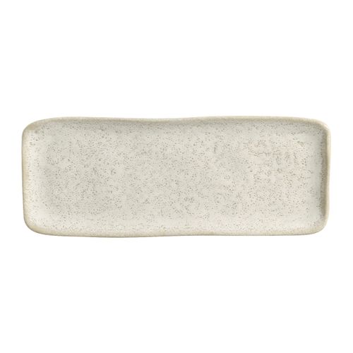 Conjunto com 4 Travessas Retangular Média Orgânico Vanilla 33x13cm