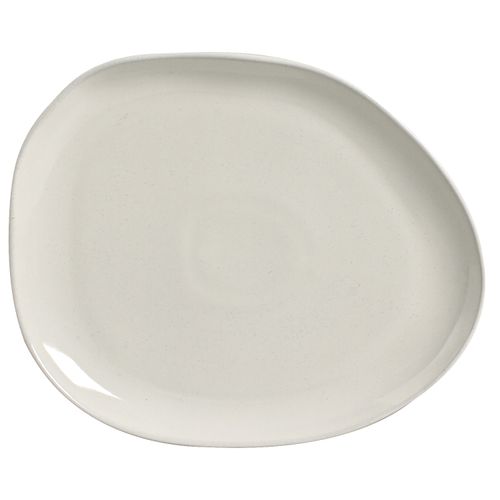 Conjunto com 6 Pratos Raso Oval Orgânico Glam 31x24x2,5cm