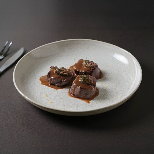 Travessas Redonda Grande Orgânico Stoneware Vanilla Ø36cm