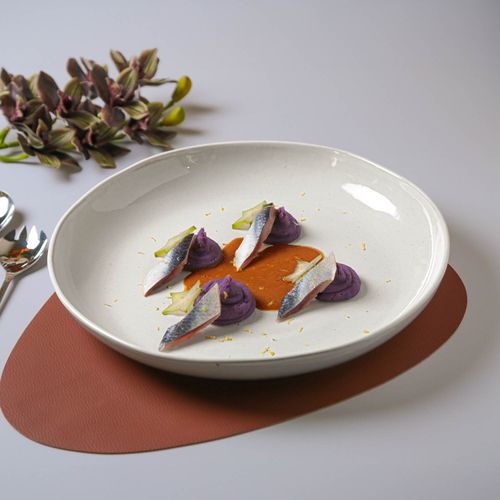 Travessas Redonda Grande Orgânico Stoneware Glam Ø36cm