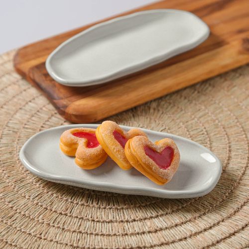 Conjunto com 4 Travessas Oval Rasa Mini Orgânico Glam 16,5x8cm
