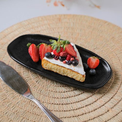 Conjunto com 4 Travessas Oval Rasa Pequena Orgânico Eclipse 23x11cm