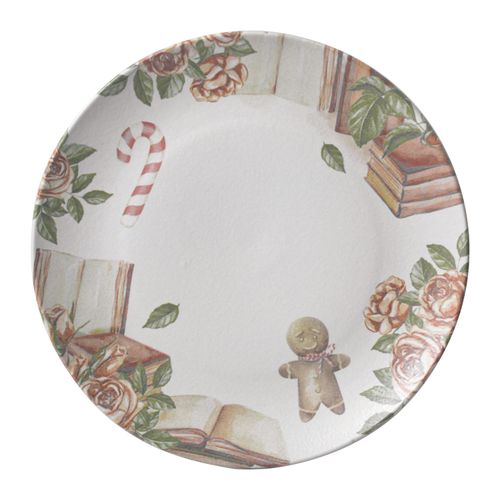 Conjunto com 6 Pratos Raso Coup Stoneware Postais de Natal Ø26cm