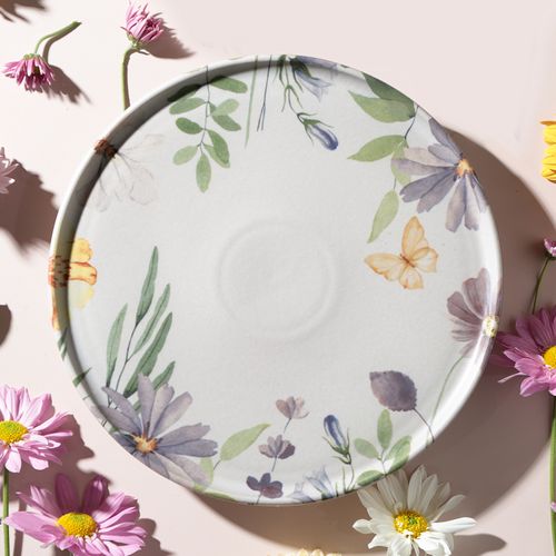 Conjunto com 12 Pratos Raso Basic Bloom Ø25cm