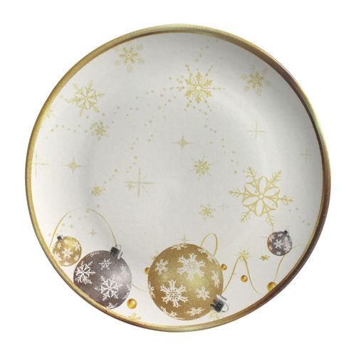 Conjunto com 6 Pratos Raso Coup Stoneware Noite Dourada Ø26cm