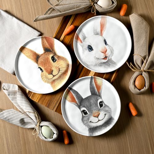 Conjunto com 6 Pratos de Sobremesa Bio Sorrisos de Páscoa Ø 21,5 cm