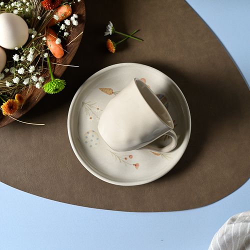 Conjunto com 6 Xícaras De Chá com 6 Pires Bio Sweet Road 170ml