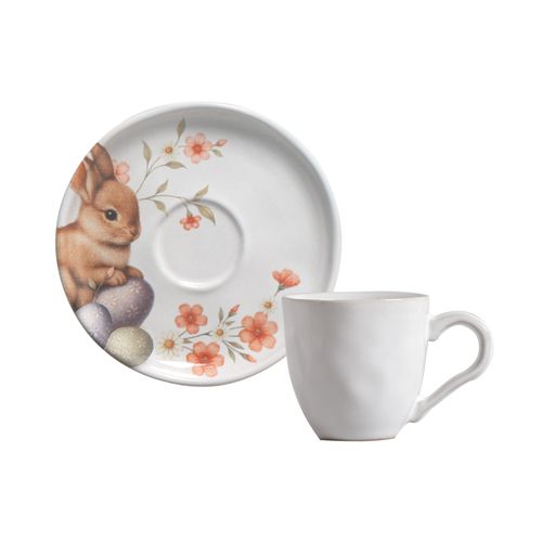 Conjunto com 6 Xícaras De Café com 6 Pires Bio Doce Ninho 120ml