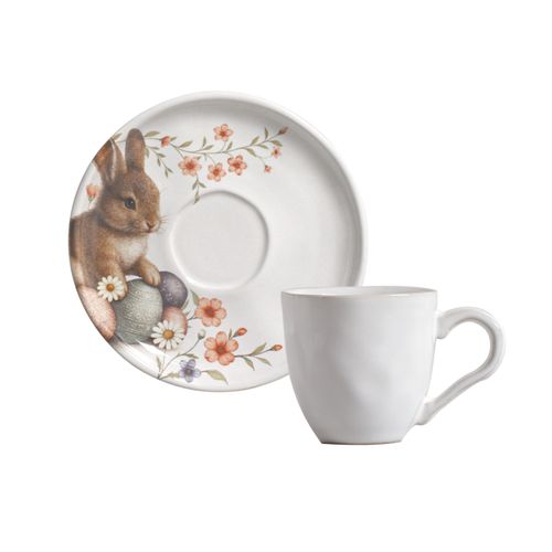 Conjunto com 6 Xícaras De Chá com 6 Pires Bio Doce Ninho 170ml