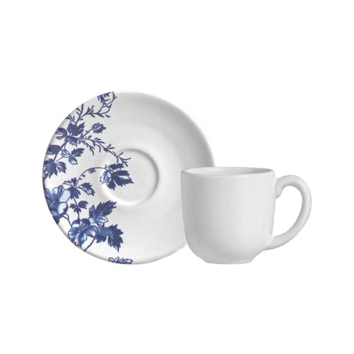 Conjunto com 6 Xícaras de Café com Pires Coup Stoneware Toile 97ml