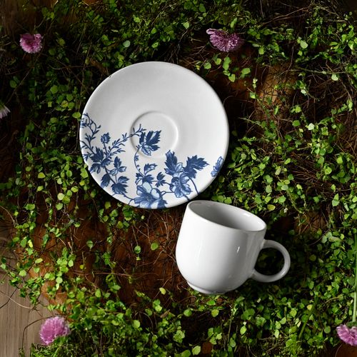 Conjunto com 6 Xícaras de Café com Pires Coup Stoneware Toile 97ml