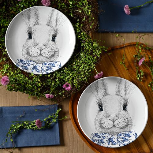 Conjunto com 6 Pratos de Sobremesa Coup Stoneware Toile Ø19,4cm