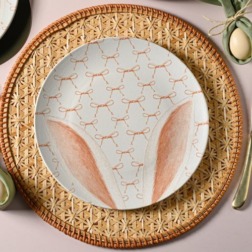 Conjunto com 6 Pratos Raso Coup Stoneware Entre Laços Ø26cm