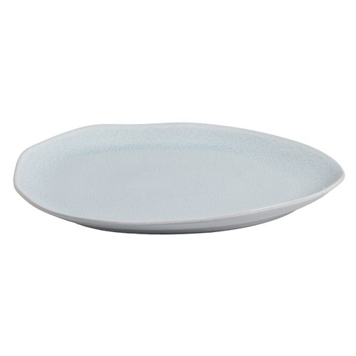 Conjunto com 6 Pratos Raso Oval Orgânico Ceu 31x24x2,5cm