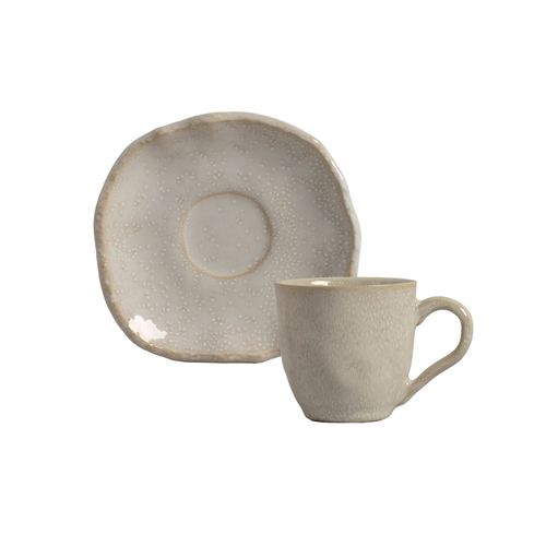 Conjunto com 6 Xícaras De Café com 6 Pires Bio Arenito 120ml